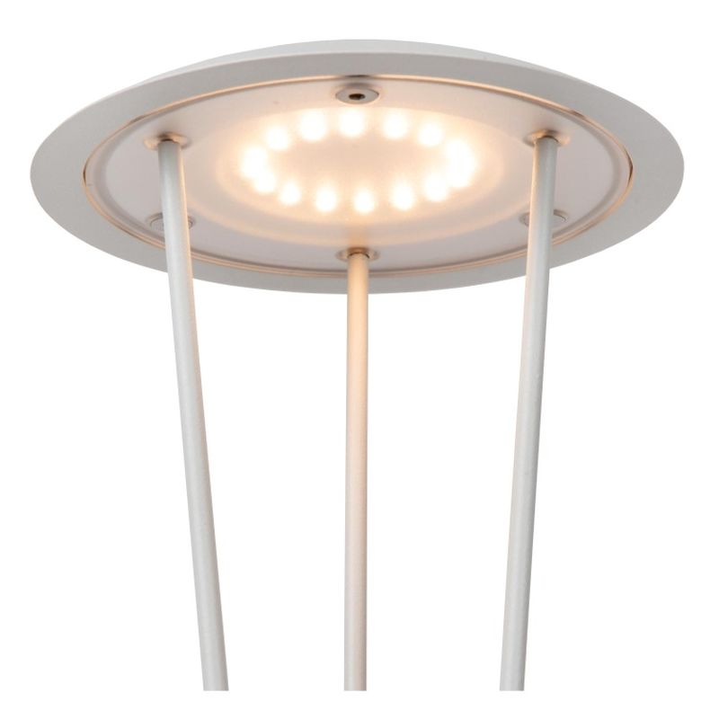Lucide RENEE - Nabíjacia stolová lampa Outdoor - Batéria - Ø 12,3 cm - LED Rozm. - 1x2,2W 3000K - IP54 - S bezdrôtovou nabíjacou podložkou - Biela